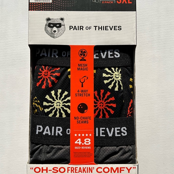 Pair of Thieves Men’s SUPERFIT Solar Rotations boxer briefs, 2-pack 3XL - Picture 5 of 7